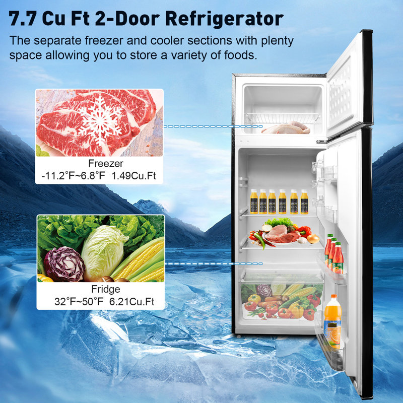 ACEM 22" 7.7 Cubic Feet Top Freezer Refrigerator Wayfair